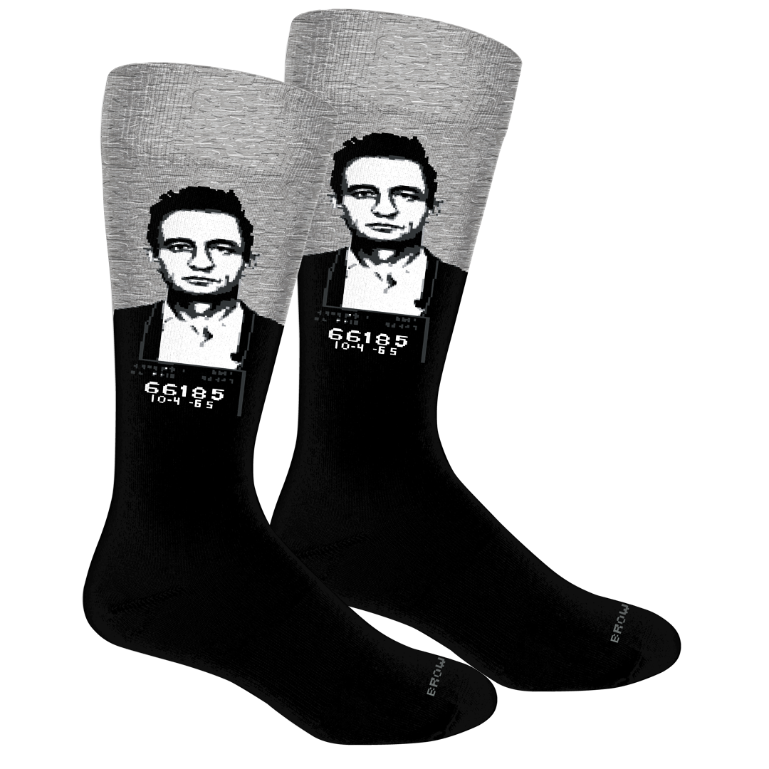 Cash Mug Shot Crew Socks