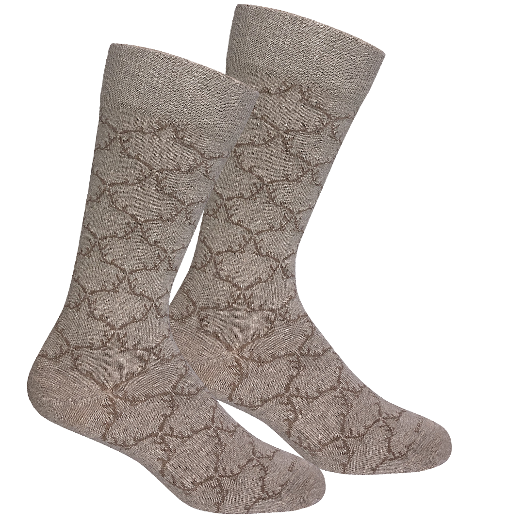 Antler Argyle Crew Socks