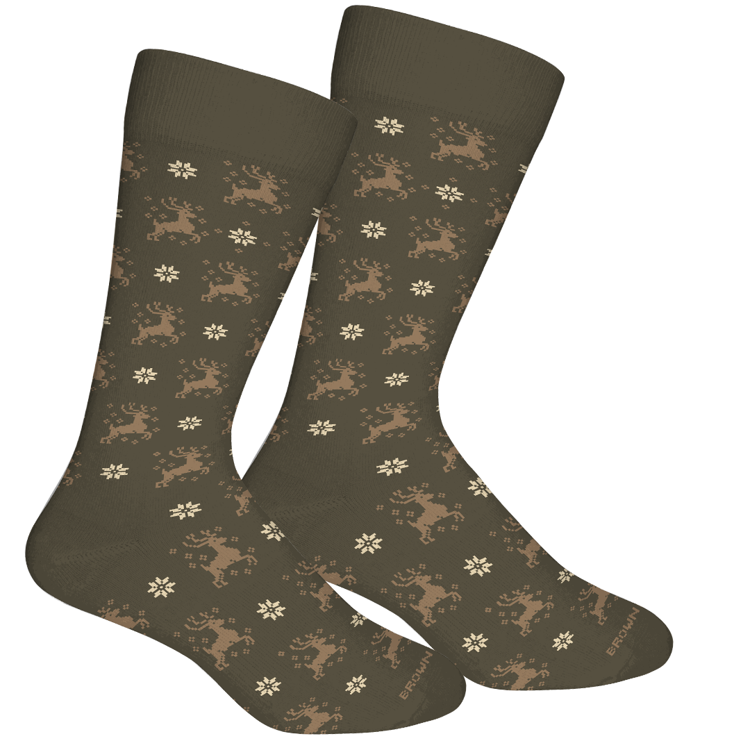 Reindeer Foulard Crew Socks