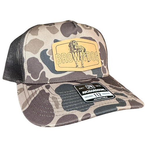 Hunting, Fishing, Leather Patch Hat, Richardson 112, Snapback, 