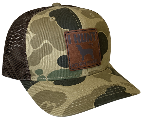 "I Hunt My Boykin Spaniel" Camo Trucker