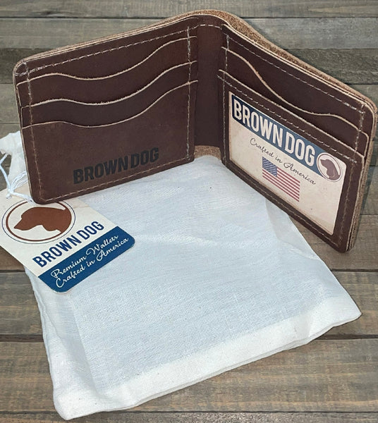 BD Leather Front Pocket Wallet – Brown Dog Hosiery
