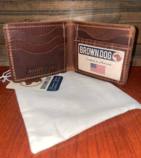 BD Leather Front Pocket Wallet – Brown Dog Hosiery