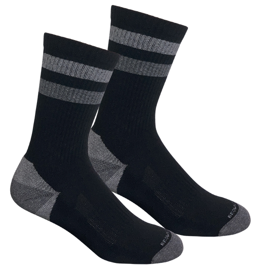 Double Up Sport Ribbed Crew Socks