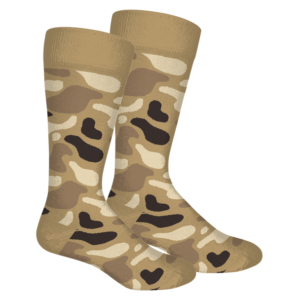 Brown Dog Socks Old School Camo - Khaki Brown Dog Socks Old School Camo - Khaki