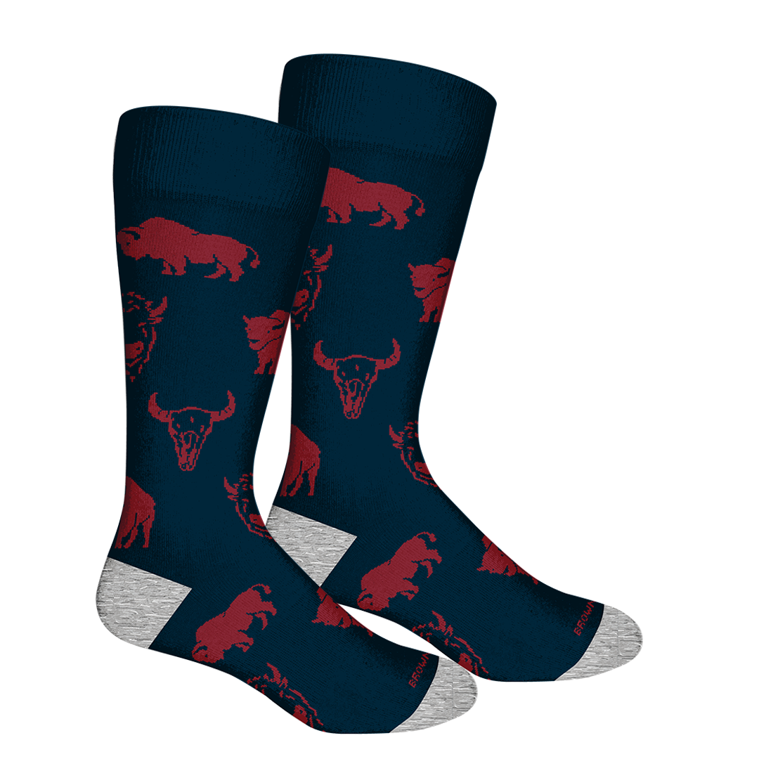 Bison Socks Bison Crew Socks – Brown Dog Hosiery