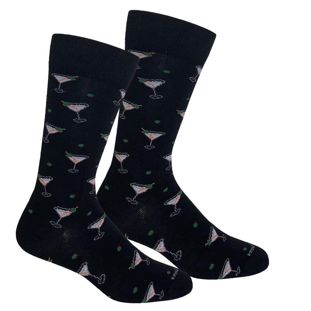 Martini Crew Socks – Brown Dog Hosiery