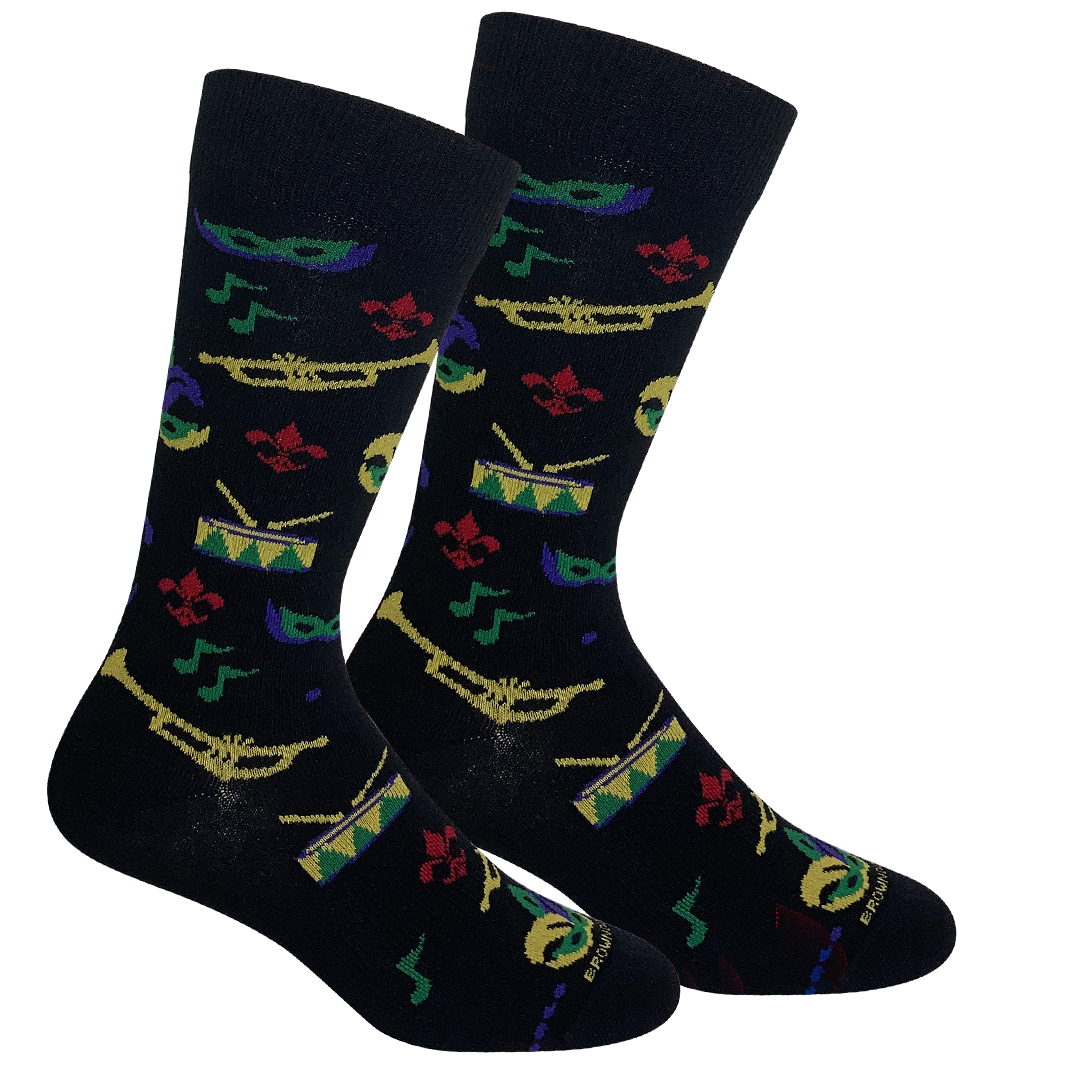 Mardi Gras Crew Socks