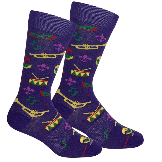 Mardi Gras Crew Socks
