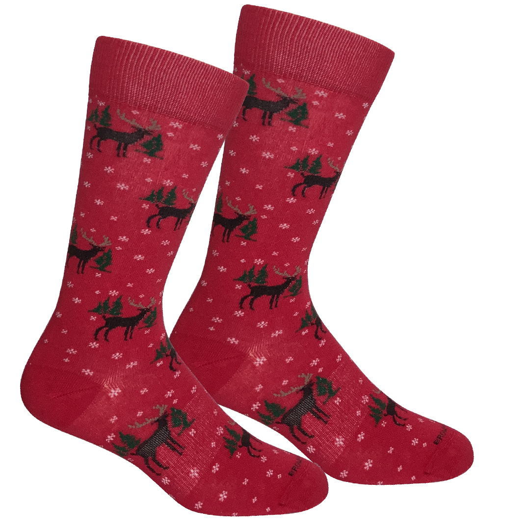 Deer Snowfall Crew Socks