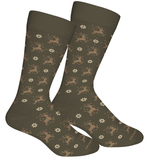 Reindeer Foulard Crew Socks