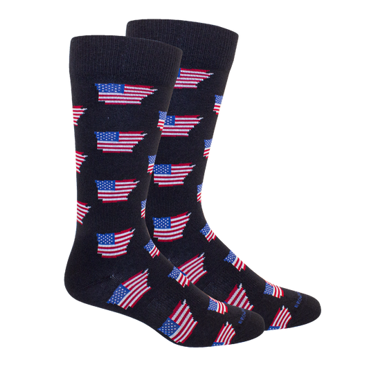 Arkansas USA Flag Crew Socks