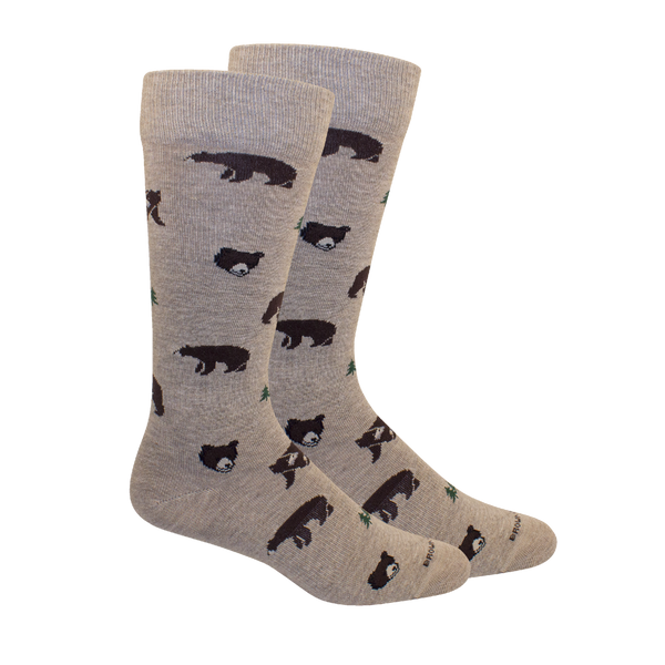 Brown Bear Crew Socks - Patterned Socks – Brown Dog Hosiery