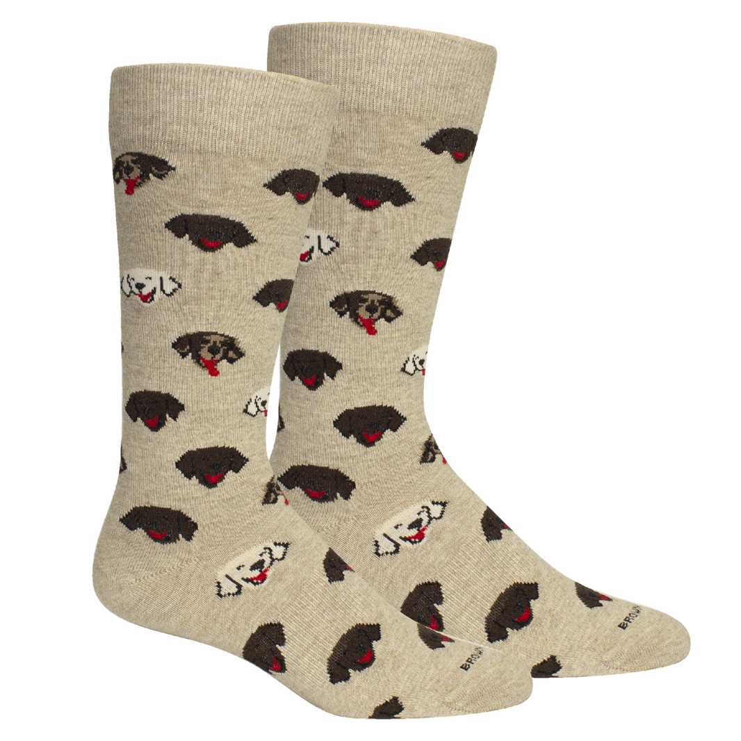 Man's Best Friend Dog Print Socks Brown Dog Hosiery