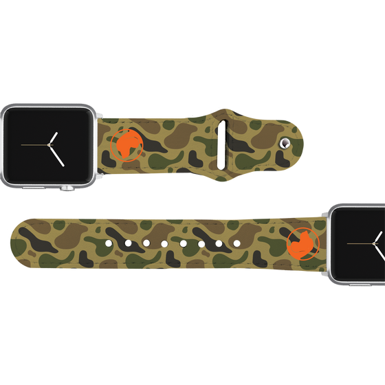 Old School Camo Leather (Apple) Watch Band