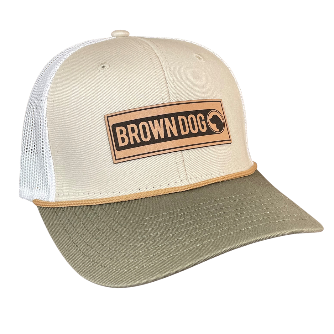 Men's Trucker Hats Snapback Caps Brown Dog Hosiery