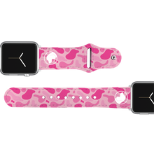  Old School PINK Camo Leather (Apple) Watch Band